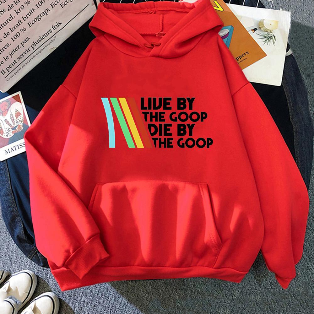 

ARC Raiders Live Худі з принтом «The Goop Die By The Goop Quotes» Висока якість для Осені/Зими Худі з капюшоном Флісове худі XS червоний