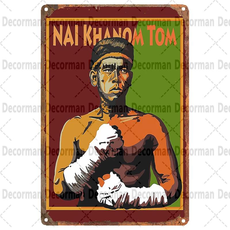 [ Mike86 ] Muay Thai Blechschild Wand Haus Boxen Thailand Metall Poster Kunst Malerei Kneipe LTA-3188 20*30 CM Vintage Dekoration