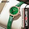 SANDA New Fashion Ladies' Watch Elegant Design Water Resistant Quartz Movement Business Women Analog Wrist Watch Leather Strap