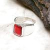 Ruby Emerald Cut Gemstone With 925 Sterling Silver Ring For Men's #989 JL375604448690