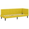 L Shaped Bed Frame with Headboard Yellow 80 Cm X 200 Cm Velvet