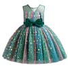 Summer Girls Princess Dress Colorful Children's Star Mesh Puffy Dress Skirt