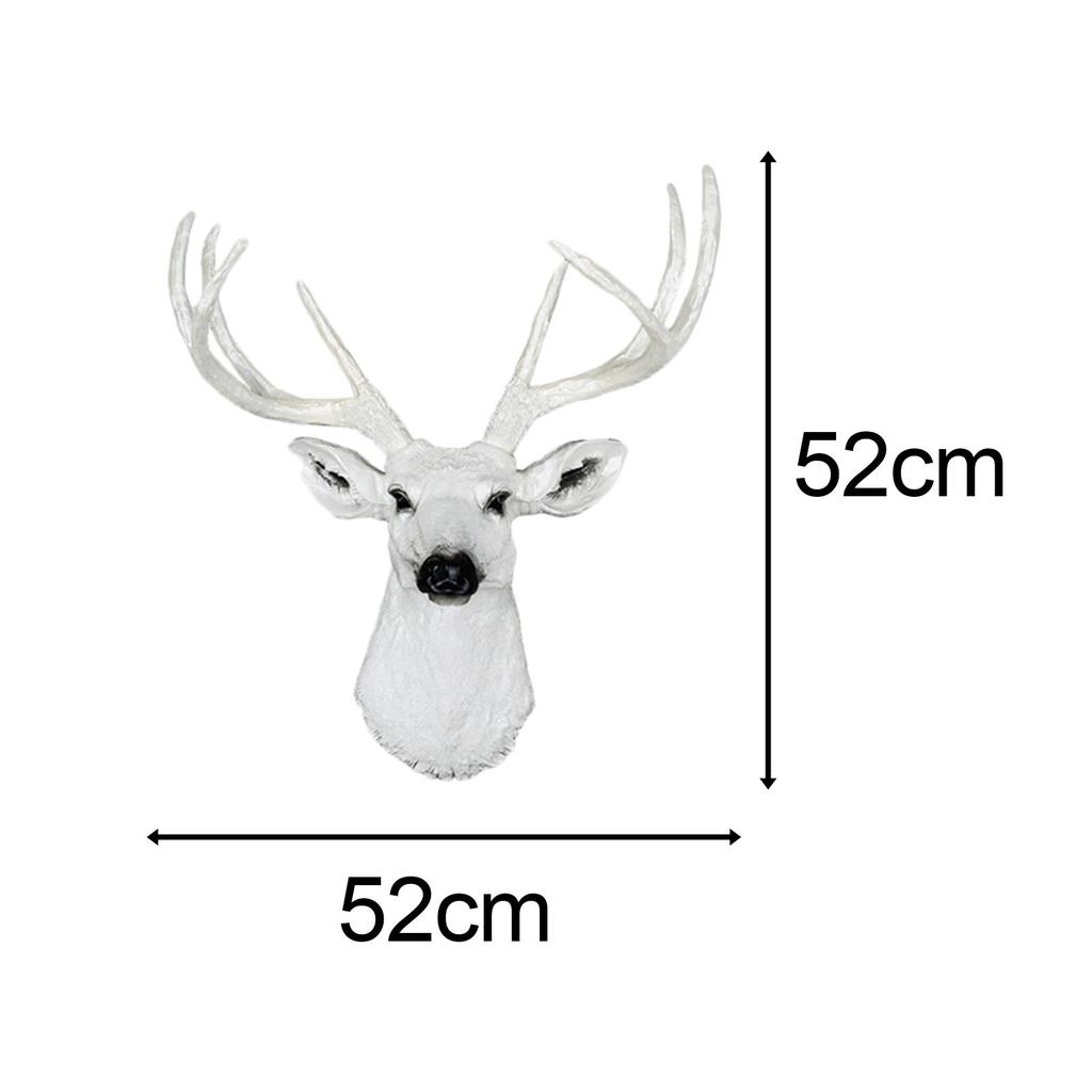 Deer Head Wall Mount Resin Figure Sculpture for Office And Living Space