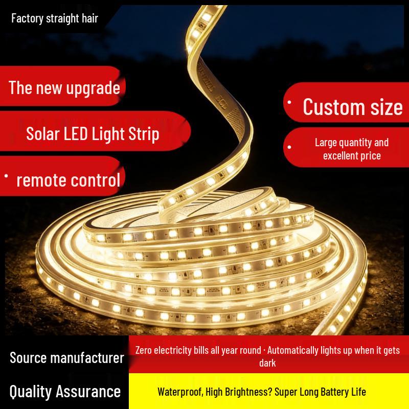 Ultra-Bright Waterproof LED Strip for Outdoor & Living Room, Warm White Linear Ceiling Light
