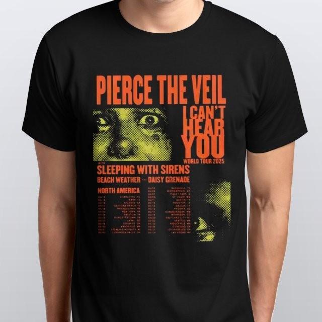 Pierce The Veil I Can t Hear You World T-SHIRT colours Black S