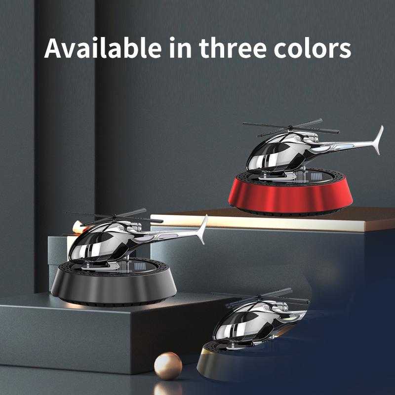 Car Mounted Perfume Solar Powered Rotating Aircraft Fragran Decoration Durable Fragran In the Car, High-end Car Acssories