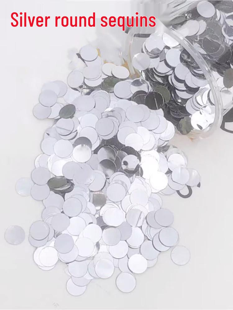 White Glitter Paper Confetti for Weddings - Hand-thrown Decoration for Photos, Bridesmaids, and Groomsmen