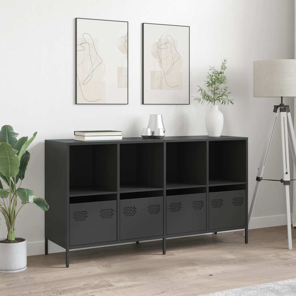 Sideboard Black 135 x 39 x 73.5 cm Cold Rolled Steel