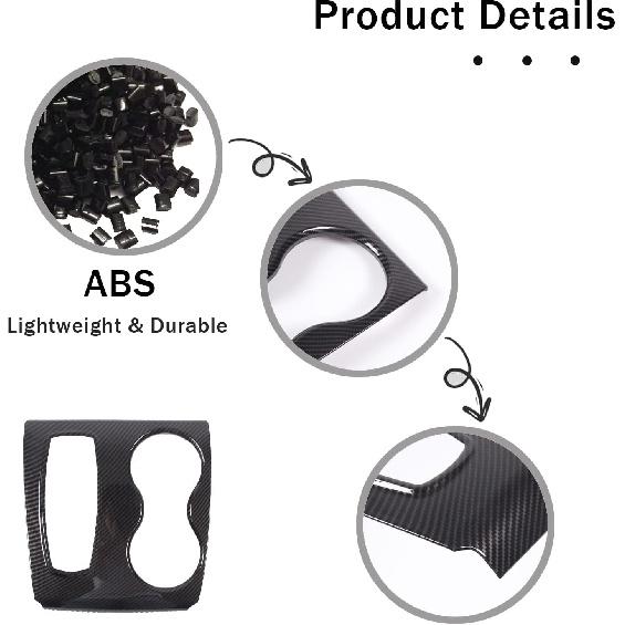 Gear Shift Panel Cover Trim For Honda Pilot 2016-/ Ridgeline -/ Passport -, ABS Automotive Center Consoles Cup Holder Cover Protector Accessories