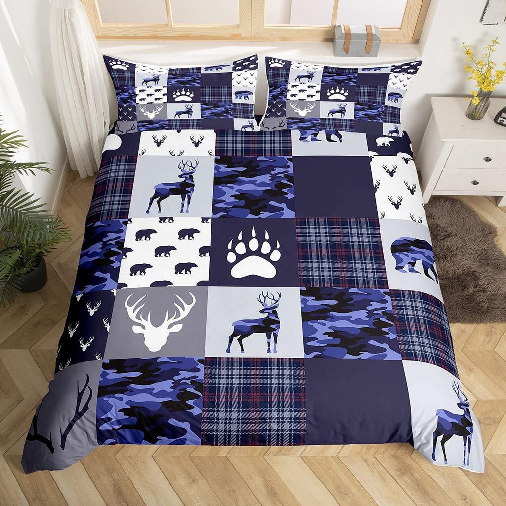 Koi Sakura Sunrise Three-Piece Quilt Cover Digital Printing Bedding Set Bed Cover