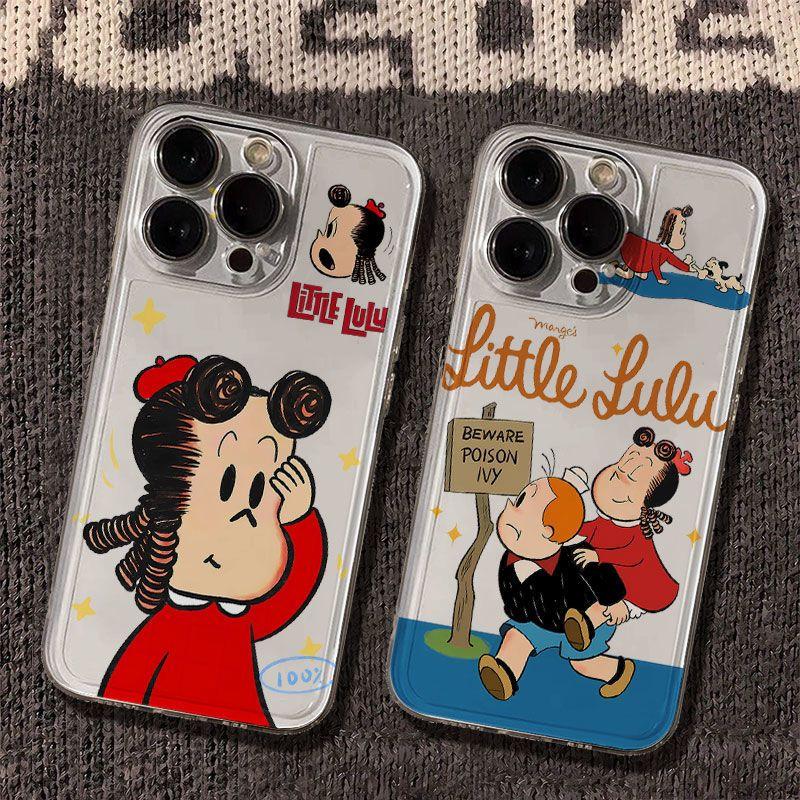 Cute Little Lulu Phone Case For IPhone 16 15 Promax 14 12 11 Plus 13 Mini SE22 Transparent Ultra-thin Silicone Mobile Phone Case