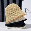 Women's Summer Artistic Japanese Breathable Bucket Hat - Small Face Effect, No Makeup Look, Hollow Design