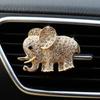 Cute Elephant Crystal Car Air Conditioner Vent Clip Fragrance