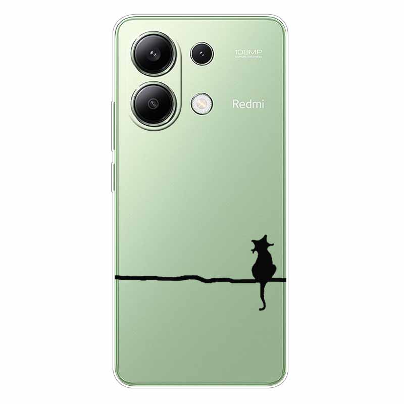 For Xiaomi Redmi Note 13 4G Case TPU Clear Soft Cute Girl Paint Cover For Redmi Note 13 4G Case Note13 Transparent Silicone