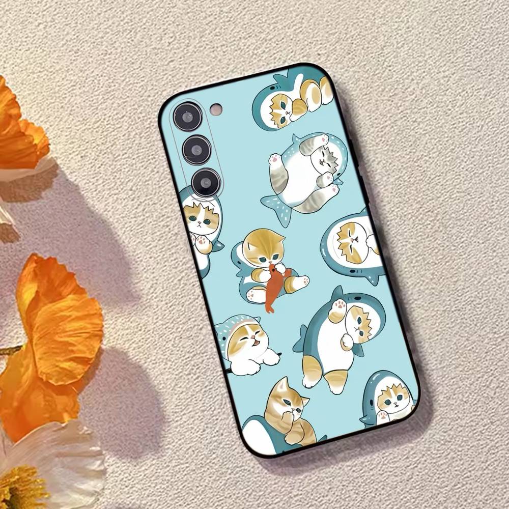 M-Mofusand Cat Cute Cartoon Phone Case Silicone Soft For Samsung Galaxy A73,A72,A71,A70,A53,A52,A51