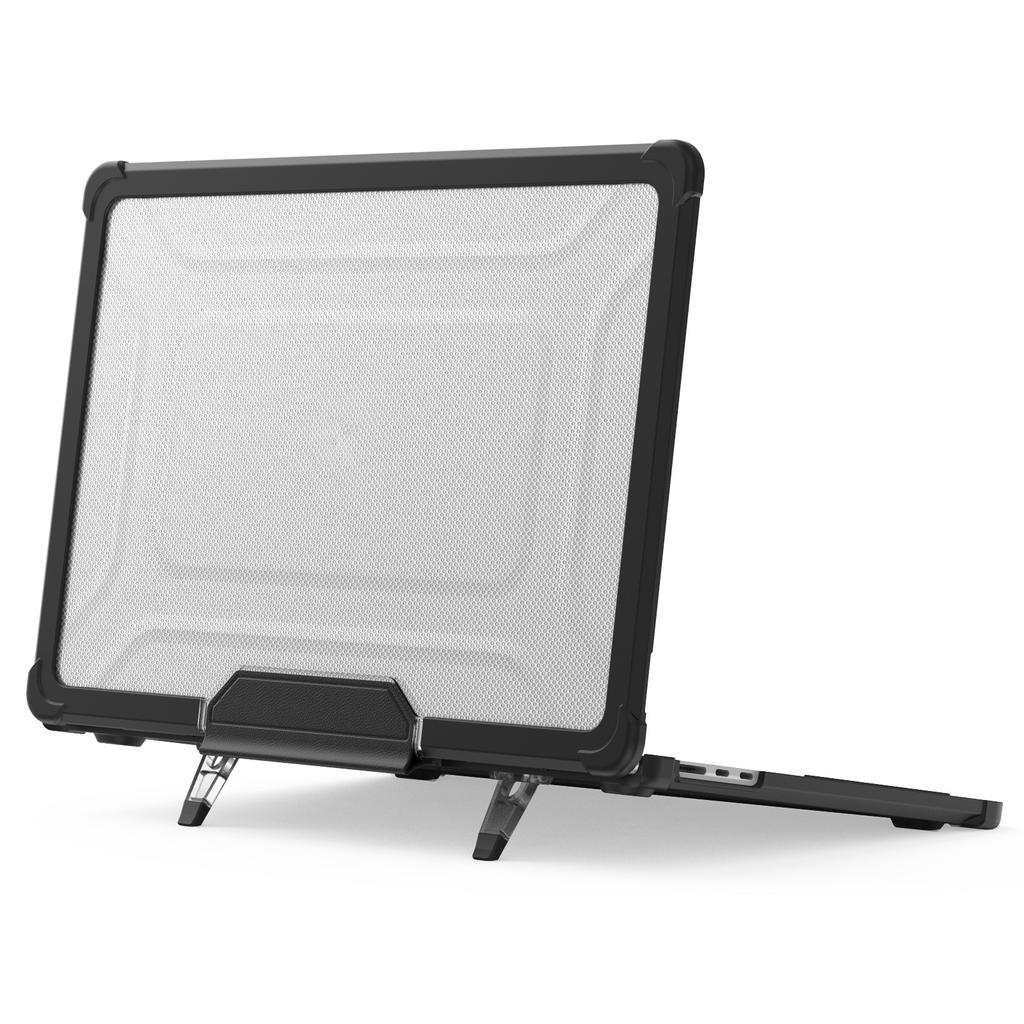 For Macbook Air 15 inch (2025)/(2024) A3114 M3/(2023) M2 A2941 PC+TPU Laptop Case Heat Dissipation Kickstand Non-Slip Notebook Cover