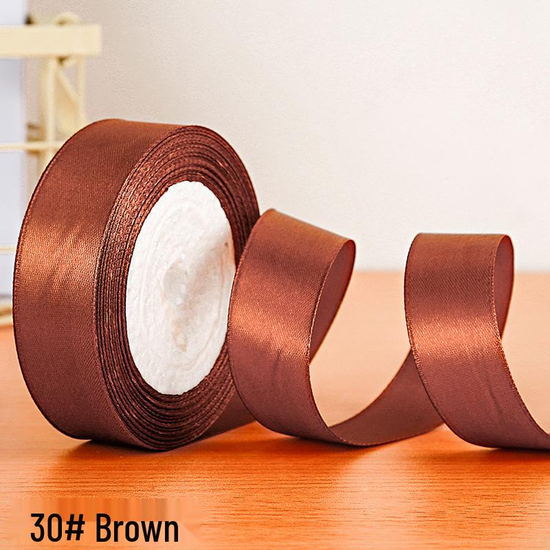 2.5cm Polyester Satin Ribbon for Gift Box and Hair Accessories