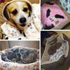 Flannel Puppy Dog Paw Pattern Comfortable Sleeping Dog Cushion Mat Kennel Mat Pet Blanket