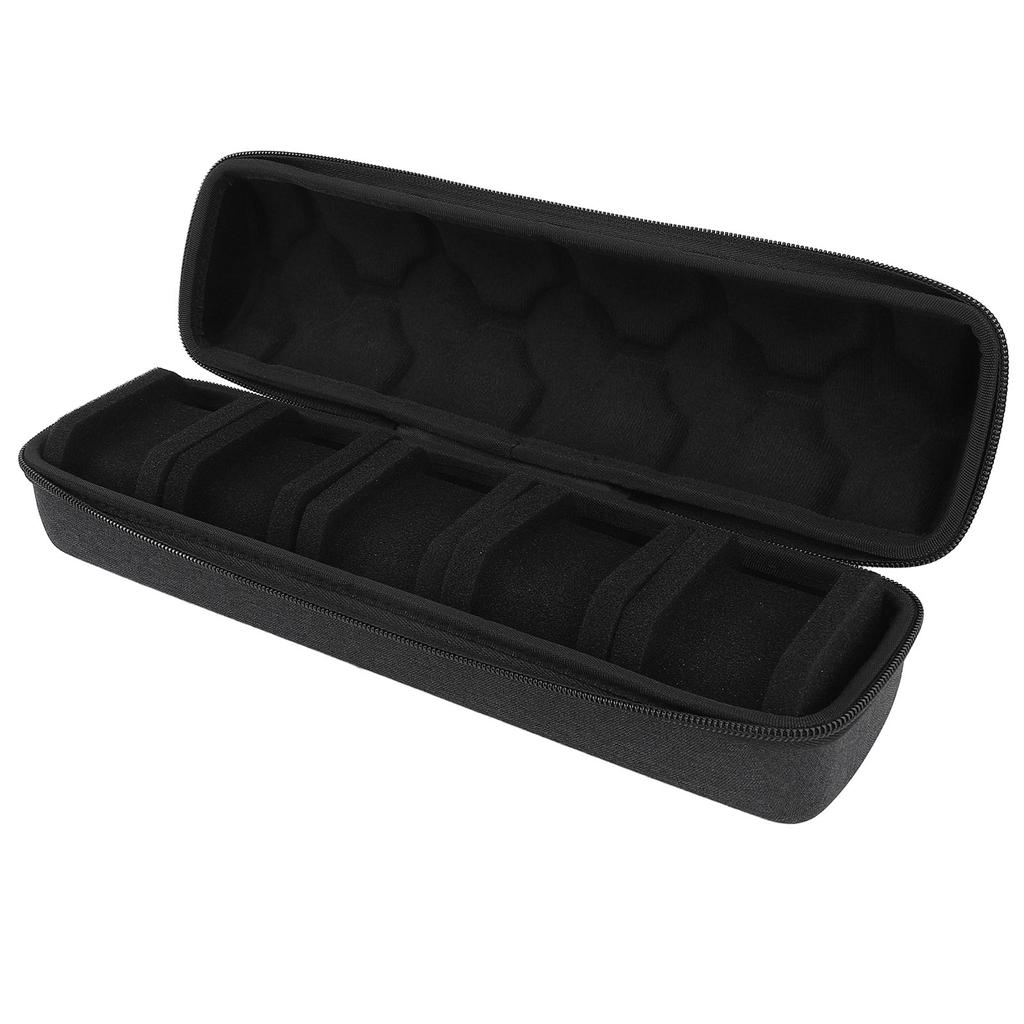 Hard Watch Case 5 Slots Display Storage Box Men Wristwatch Organizer with Protective Pillow and Zipp