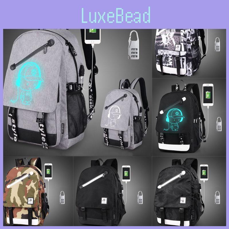 Anti Fashion Theft Backpack School Unisex Travel Bag Usb Charging Port Rucksack