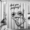 Novelty Funny Frog Shower Curtain 72x72 Inches Waterproof Bathroom Decor Curtain Accessories Bathroom Gift Idea for Kids Family