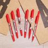 12-Piece Set: Small Double-Ended Oil-Based Marker Pens in Black, Red, and Blue for Student Art and Marking
