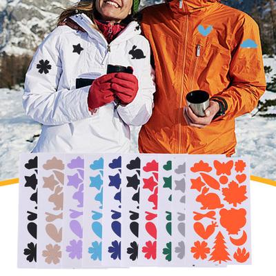 3 sztuki naszywek na kurtkę puchową Kreatywny kształt Wodoodporne Łatwe w użyciu DIY Odzież Dziura Samoprzylepne łatki naprawcze