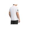 adidas Polo de Fitness à Séchage Rapide Imprimé Logo 3 Bandes Rayé Homme Polos Blanc Noir KA8332