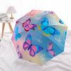 1pc Butterflies, Pastel Automatic Open/Close Umbrella - Compact Travel Umbrella with 8-Rib Durable Frame, Lightweight & Portable Design Z39