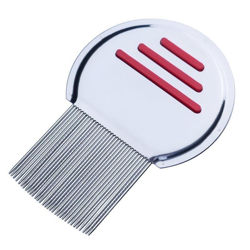 1*Lice Comb Nit Free Kids Hair Rid Headlice Stainless Steel Metal Teeth Remove Nit Brush