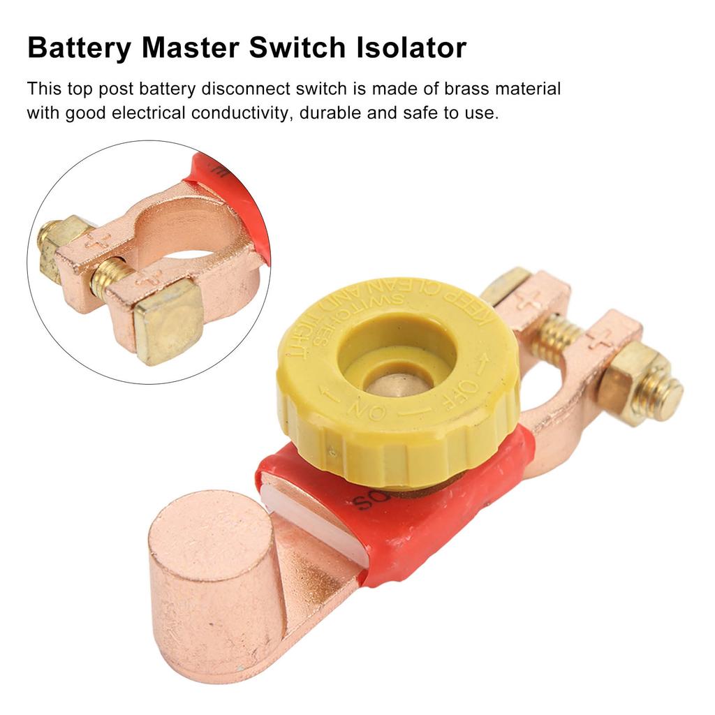 6V 12V 24V Battery Disconnect Switch Power Cut Off Positive Battery Terminal Connector for Car RV ATV
