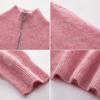 Qianbainian Women's Mock Neck Wool Blend Knit Sweater