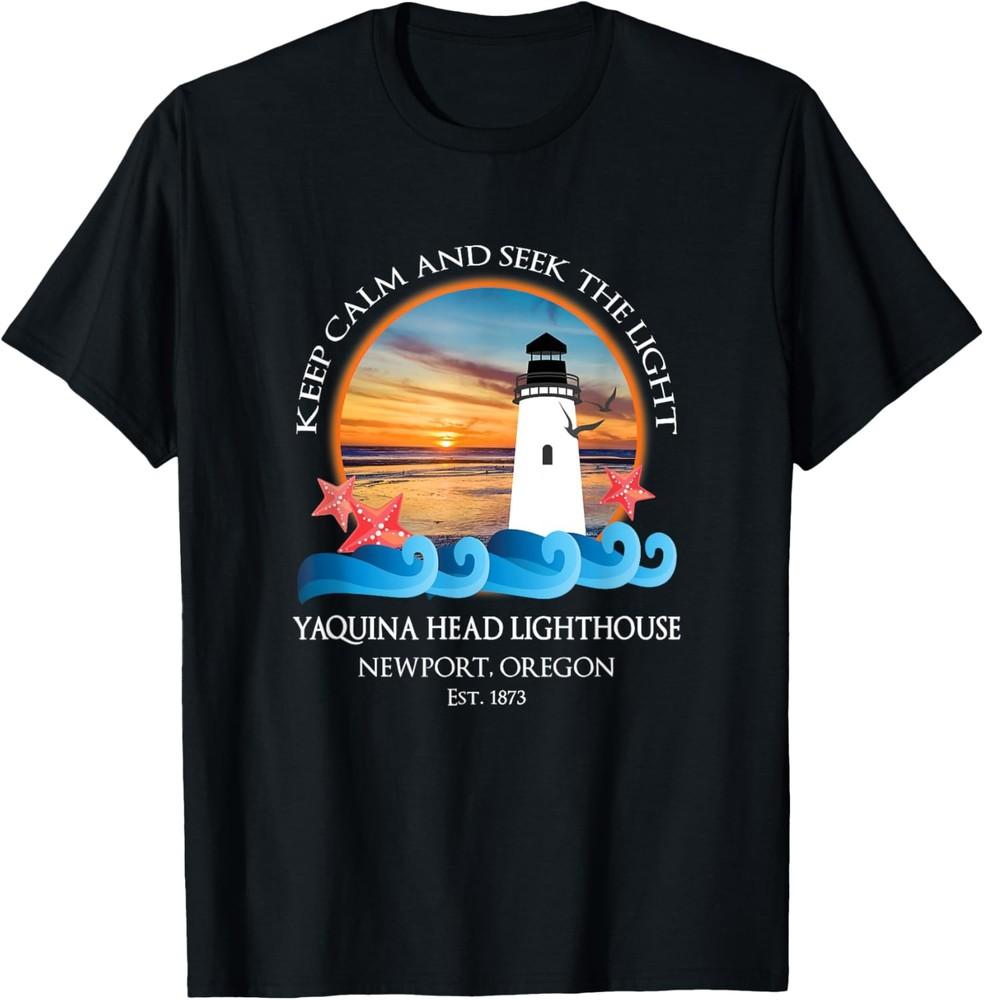 Yaquina Head Lighthouse Newport Oregon Souvenir Novelty T-Shirt Unisex T-Shirt XXXXL