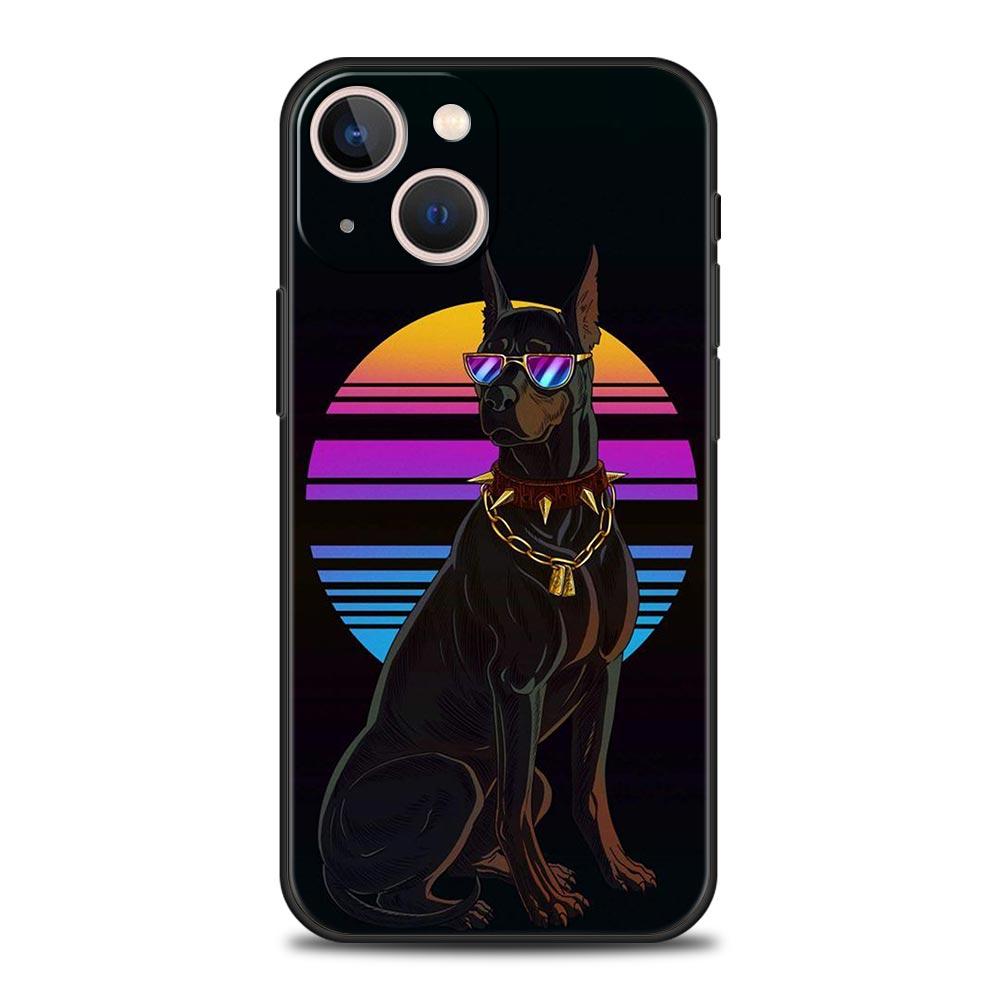 Doberman Dog Phone Case Cover for iPhone 17 16 15 14 13 12 11 Pro Max 17 Air Plus Shockproof Soft TPU Shell Fundas Capas Coque