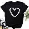 Fashion Women Casual Short Sleeve Love Printed  Tops Tee T-Shirt Blouse