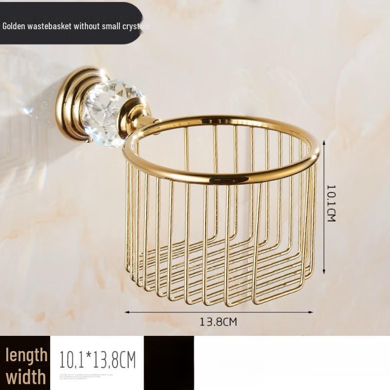 Yuzhu Copper Wall-Mounted Toilet Paper Holder with Shelf