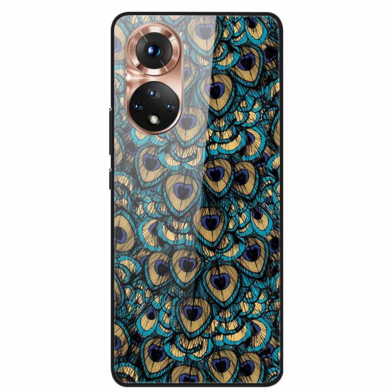 For Honor 50 Case Cartoon Tempered Glass Back Cover Hard Case For Huawei Honor 50 Pro Phone Cases NTH-AN00 NTH-NX9 Fundas Coque