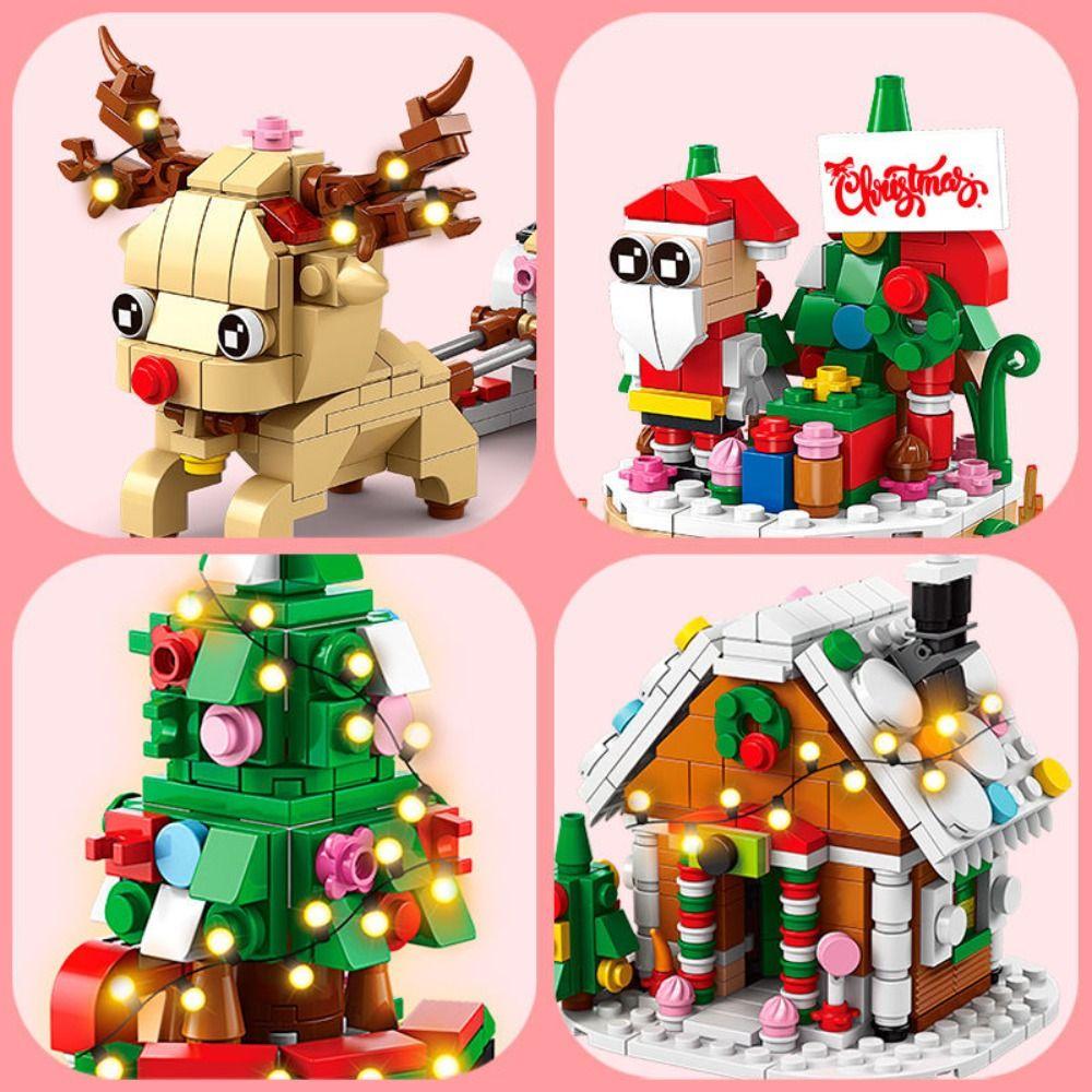 Christmas Mini House Model Mini House DIY Bricks Toys Christmas Building Blocks Set  Toddlers