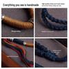 Tibetan Thangka Necklace with Woven Amber & Jade Pendant, Safety Buckle, Incense Holder & Brocade Gourd Lanyard