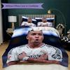 Kylian Mbappé Pattern Bedding uilt Set uilt Cover Pillowcase Home Decoration Birthday Gift (1 * duvet cover + 2 * pillowcase without core)