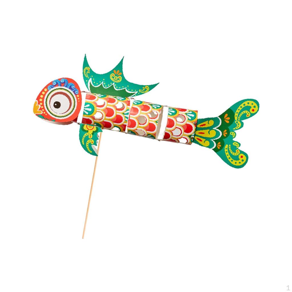 Handheld Koi Fish Lantern DIY Making Material for Chinese Year Mid Autumn Decoration