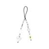 Heart Beaded Keychain Fashionable Resin Charm Phone Pendant for Youthful Women Colorful Beads for Bags and Phones