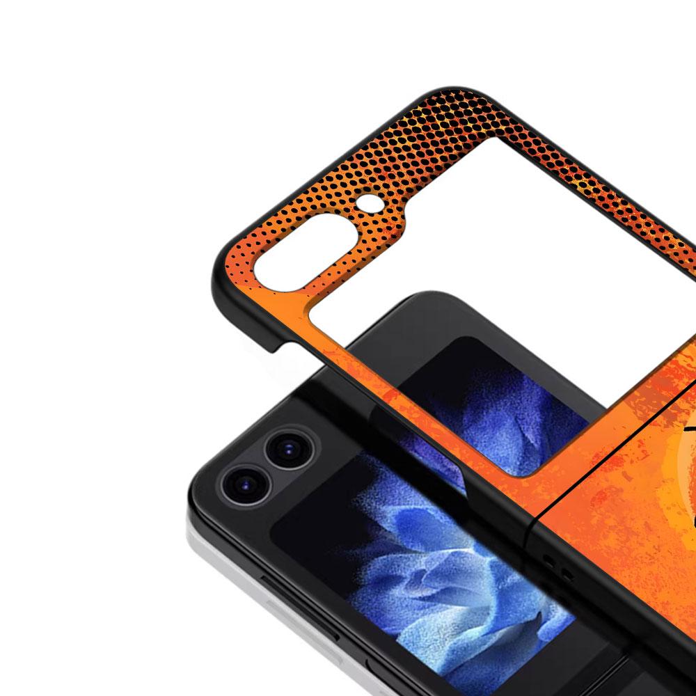 Basket Sports Basketball Case for Samsung Galaxy Z Flip5 Black PC Phone Cover Z Flip 5 5G Hard Luxury Coque Zflip5 Funda Capa