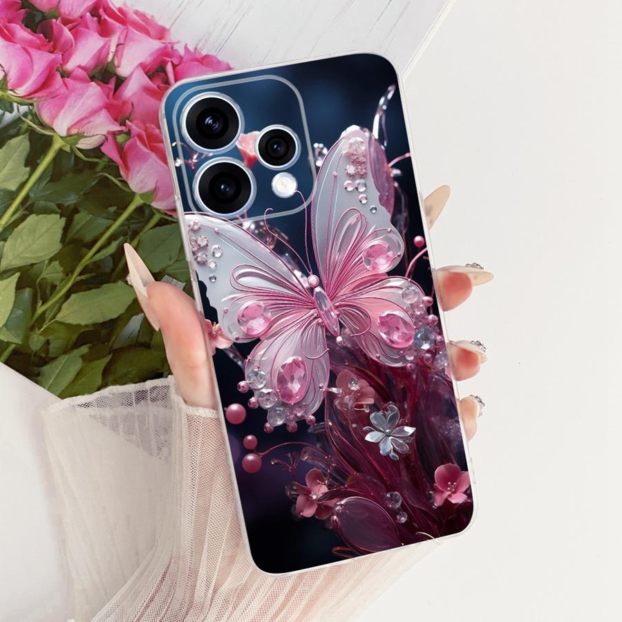 Case For OPPO Reno15 15F Protective Case For OPPO Reno15 F CPH2801 Reno 15  5G Capa Flower Soft Silicon TPU Phone Cover