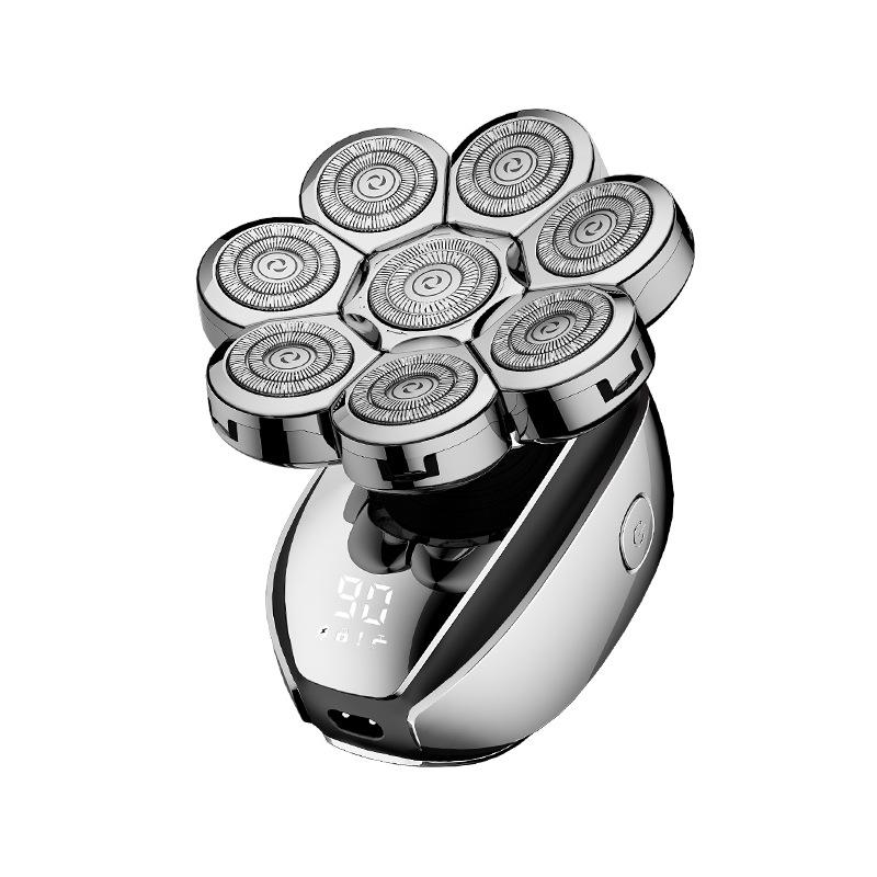 Solimpia 6-In-1 Electric Head Shaver for Bald Men 7 Blades Floating Razor Hair Trimmer USB Rechargeable LED Display Beard Shavers