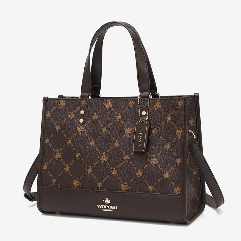 W.D.POLO Brand Shoulder Bag Large Capacity Large Flower Tote Bag Hand-held Shoulder Cross-body Bag Women's Summer