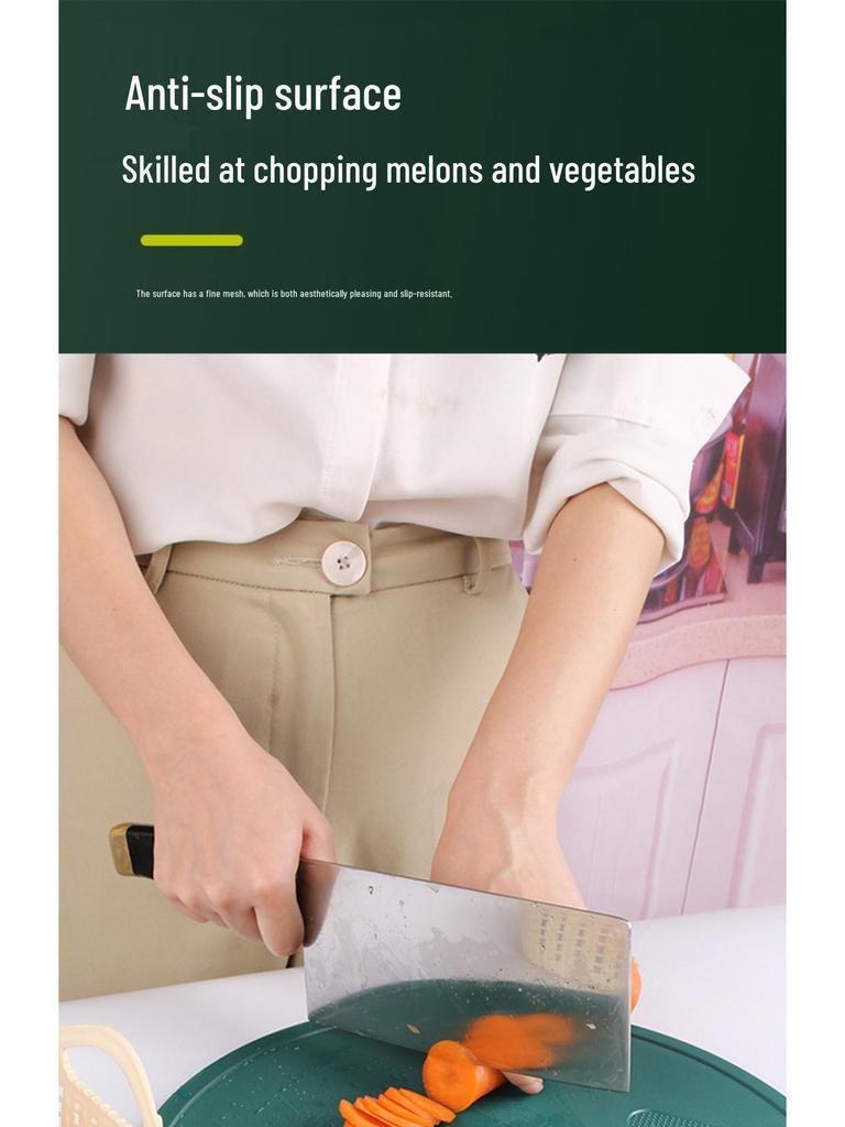 Anti-Mold Rotatable Plastic Cutting Board with Stand