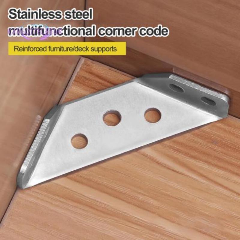 10/4/2 STK Hjørnebraketter Møbler i rustfritt stål Vinkelhylle Kobling Skapstøtte Festeramme Hjørnestøtte med skrue