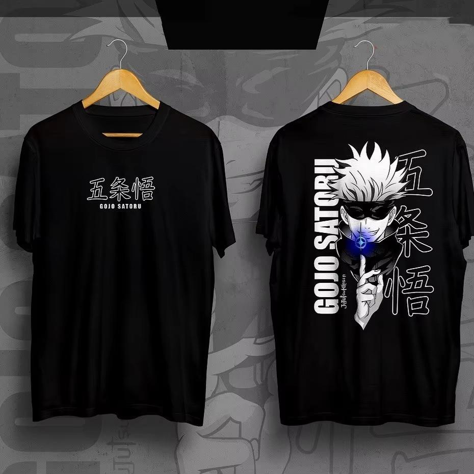 2026 Cosplay Anime Jujutsu Kaisen Gojo Printed Loose Short-sleeved Cotton Children's T-shirt Tide Pure Cotton Unisex Casual Y2k