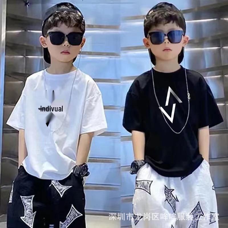 Summer Style 100% Pure Cotton Trendy Loose Short Sleeve T-Shirt for Boys and Girls - Soft, Sweat-Absorbing, and Sweat-Wicking.